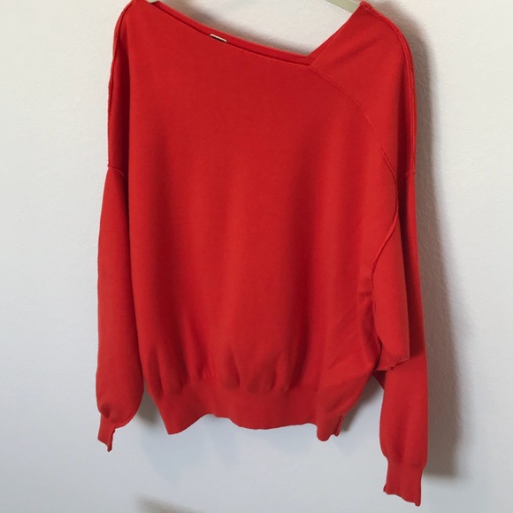 slouchy off the shoulder sweatshirt